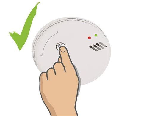 smoke detector test button